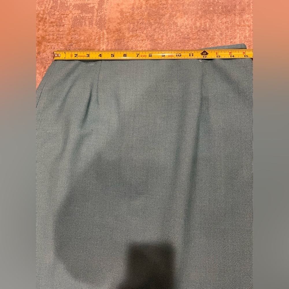 Josephine Chaus Silk Two Piece Suit Blazer Size 8. Skirt Size 10 Aqua Blue/Teal - Picture 11 of 14